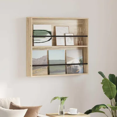 Produktbild von Möbel Magazinregal Sonoma-Eiche 80 x 12 x 70 cm Holzwerkstoff - Zeitungsständer &4914