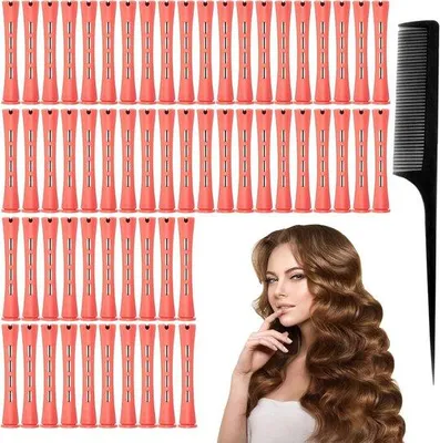 Image de Bigoudis à cheveux avec élastique pour des ondulations à froid, 60 pièces, haute qualité