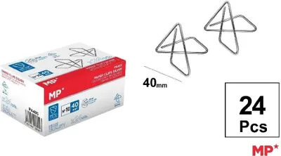 Productafbeelding van Spinacze voor papier, kruisvormig, 40mm, Motyl, 24 stuks - MP Main Paper