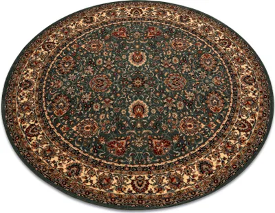 Zdjęcie produktu dla Dywan wełniany KASHQAI 4362 410 koło ornament / beż zielony koło 120 cm