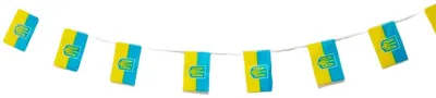 Ukraine Flaggen-Girlande 40 Stück 11,4 m 14x21 cm