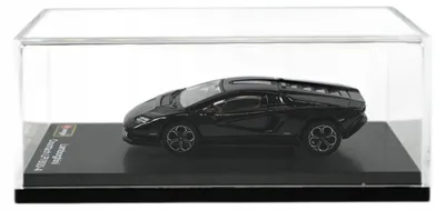 Obrázok produktu pre Bburago, model auta Lamborghini Countach LPI 800-4, čierna farba, mierka 1:64, kvalitné prevedenie, vystavené vo vitríne