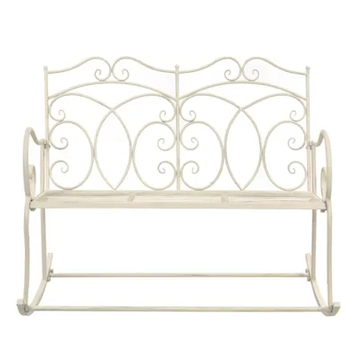 Immagine prodotto di Panchina da giardino 104 cm in ferro bianco antico