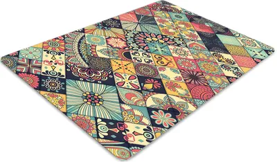 Produktbild von Podlahová ochranná podložka - Ochranná podložka pod stoličku - Podlahová podložka - 100x70 cm - Etnická mozaika