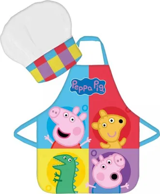 Produktbild von Dětská zástěra s kuchařskou čepicí Prasátko Peppa - Team