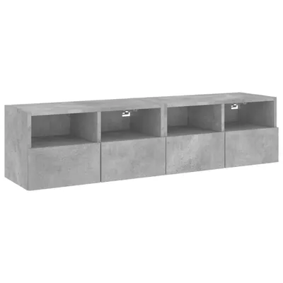 Produktbild von vidaXL TV-Wandschränke 2 Stk. Betongrau 60x30x30 cm Holzwerkstoff