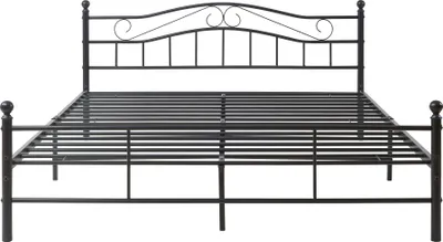 Produktbild von Metallbett 'Florenz' 160x200cm Schwarz + Lattenrost