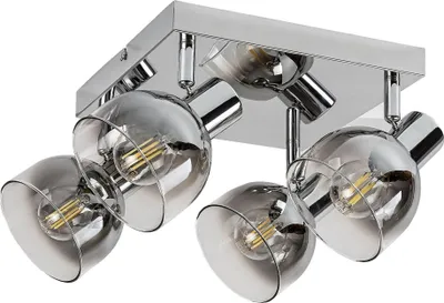 Obrázek produktu pro Stropní bodové svítidlo chrom / kouřové sklo E14 4x40W Tarien 3250 Rabalux