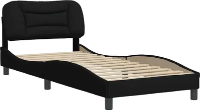 Produktbild von vidaXL Bettgestell ohne Matratze "Hvar" Schwarz 90x200 cm Stoff