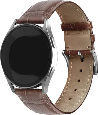 Produktbild von Strap-it Amazfit GTR 3 (Pro) Lederarmband mit Krokoprägung (Braun)