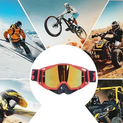 Produktbild von Famanu Schutzbrille für Motorsport - Abnehmbar, Winddicht, UV-Schutz