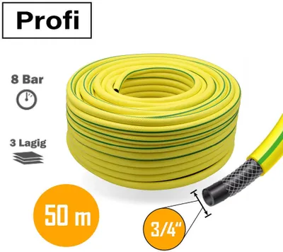 Produktbild von Profi Gartenschlauch 3/4 Zoll 50m gelb