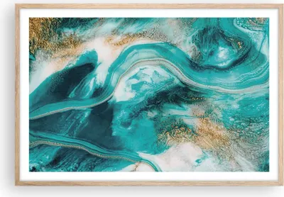 Produktbild von Gerahmtes Poster - Rahmen in heller Eiche - Wasser Meer Ozean - 91,5x61 cm - Wand Bild - Wanddeko - Wandbilder - Kunstposter - Wandposter - Bilderrahmen - Bilder - Kunstdruck - P2NAA91x61-5108