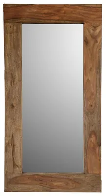 Immagine prodotto di MASSIVMOEBEL24 | specchio in legno di Sheesham / palissandro 115x3x60 grigio scuro oliato NATURE GREY #01