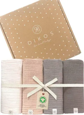 Productafbeelding van Famanu Babydeken Set, 4 stuks - 100% biologisch katoen