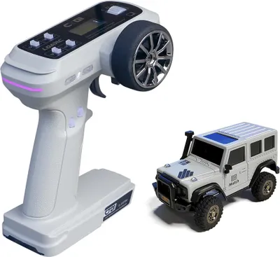Produktbild von LDARC X43 1/43 2,4G 4WD RC-Auto Rock Crawler Mini Climbing LED-Licht Geländewagen Modelle Fernbedienung Rennspielzeug - Grau RTR-Version