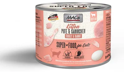 Zdjęcie produktu dla MAC's 836, Kocięta, Każda rasa, Indyk, 200 g, Nie zawiera ziarna