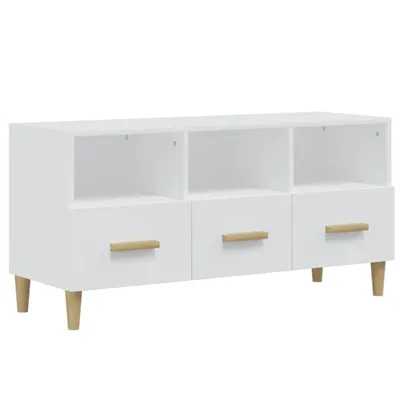 Produktbild von vidaXL TV-Schrank Hochglanz-Weiß 102x36x50 cm Holzwerkstoff
