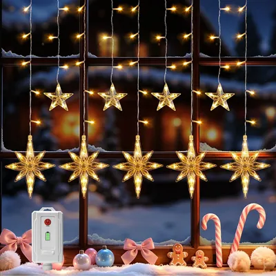 LED Fensterdekoration Weihnachten 116 LEDs Warmweiß