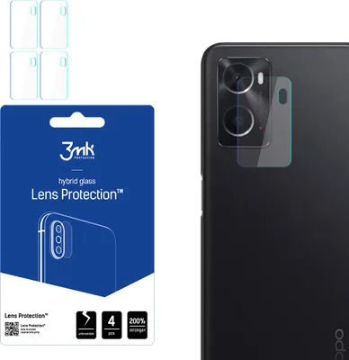 Produktbild von 3mk Hybridglas Lens Protection für Oppo A76 Kamera Objektiv Kameralinse 0,16mm 6H (4 Stück)
