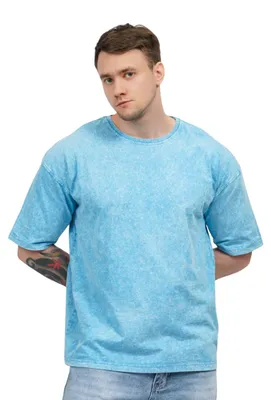 Produktbild von Mod Kids | T-shirt Oversize - Blau - Uni - 100% Baumwolle - Streetwear - T-shirt