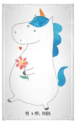 Produktbild von Mr. & Mrs. Panda Handtuch Einhorn Spaziergang - Weiß - Geschenk, Mutter, Kleines, Einhörner, Gäste-Tuch, Frotteehandtuch, Motivation, Frotteetuch, Klein, Unicorn, Blumen