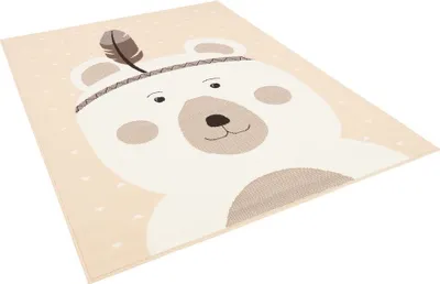 Produktbild von Kinder und Jugend Teppiche mit Tier- und Sternmotiven, Größe:185x270 cm, Design:Bär Rosa