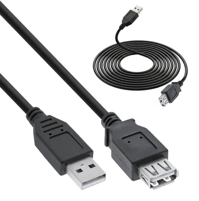 Produktbild von InLine USB 2.0 Verlängerung, Stecker / Buchse, Typ A, schwarz, 3m, 3 m, USB A, USB A, USB 2.0, Stecker/Buchse, Schwarz