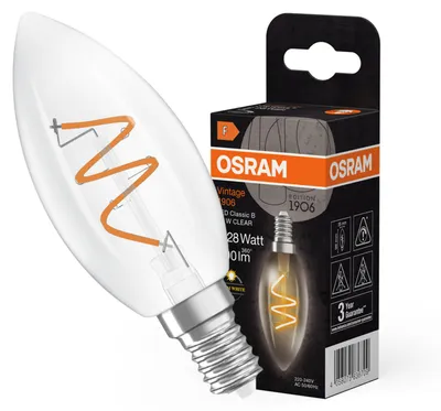 Immagine prodotto di Lampade LED OSRAM, forma classica a sfera, 60 watt di ricambio, E27, G125, 2700 Kelvin, bianco caldo, vetro trasparente, confezione singola