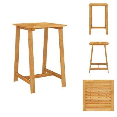 Image de vidaXL Table haute de jardin 70 x 70 x 104 cm en bois massif d'acacia - Tables de jardin