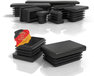 Produktbild von PD® Lamellenstopfen 40x20 mm Rechteckrohr - Endkappen schwarz | 20 Stück