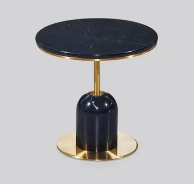 Immagine prodotto di Tavolino rotondo da salotto tavolino nero da divano tavolino da salotto