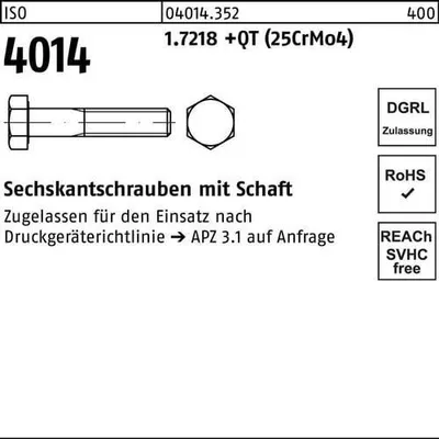 Produktbild von Reyher  Sechskantschrauben ISO4014 1.7218+QT M36x140 DGRL (1 Stück)
