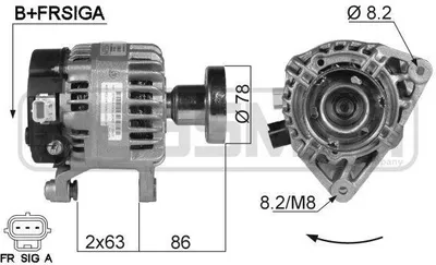 Produktbild von ERA 210013A Lichtmaschine Generator LiMa 90A 14V für FORD FOCUS (DAW, DBW) FOCUS Kombi (DNW) FOCUS Stufenheck (DFW) Focus Mk1 Kasten / Kombi (DNW)