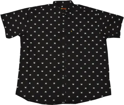 Zdjęcie produktu dla Koszulka z krótkim rękawem w dużych rozmiarach KAMRO, czarna, z motywem czaszek, rozmiar 5XL