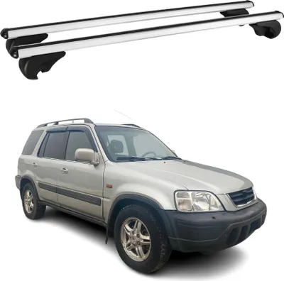 Image de Barres de toit Transversales pour Honda CR-V 1995-2002 Aluminium Argent