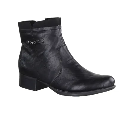 Produktbild von Rieker 78660-00 Damen, Stiefelette, Synthetik, Schwarz, Warmfutter - Damenschuhe Modische Stiefelette / Boots, Schwarz, synthttik (kunstleder), absatzhöhe: 25 mm