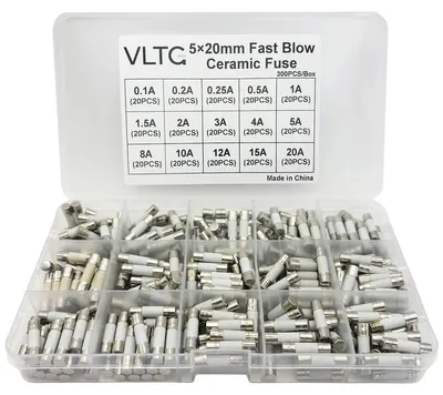 Produktbild von VLTG-Keramiksicherung 5x20 mm, flinke Feinsicherung F, 0,1-20 A, 300 Stück
