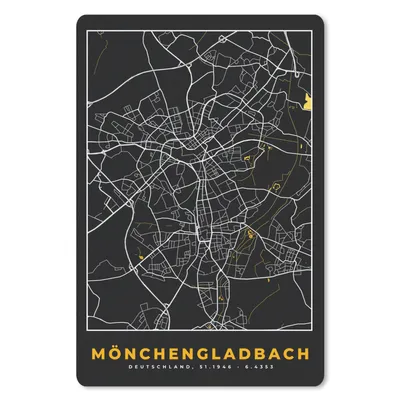 Produktbild von MuchoWow® Mauspad Mousepad Mönchengladbach - Gold - Stadtplan - Karte - Deutschland 40x60 cm - Mousepads - Maus Mat - Pad - Mausunterlage - Schreibtisch Accesoire