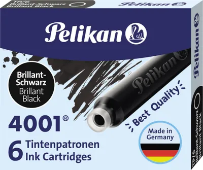 Produktbild von Pelikan TP/6, Schwarz, Schwarz, Füllfederhalter, CE, 6 Stück(e)