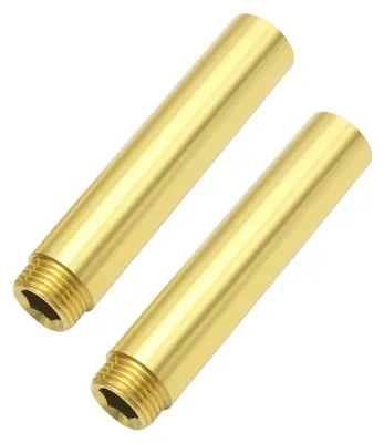 Productafbeelding van 2 stuks 1/2 inch x 100 mm messing kraanverlenging