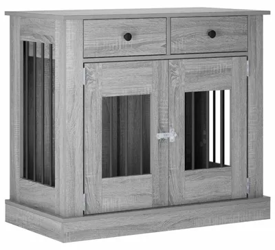 Obrázok produktu pre vidaXL Klietka pre psa, nábytok v štýle Sonoma, sivá farba, 90 x 47,5 x 80 cm, drevotrieska