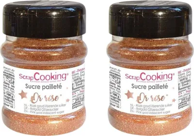 Produktbild von Roségoldener Glitzerzucker 320g
