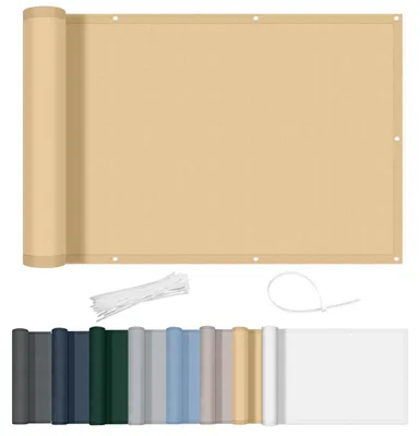 Obrázok produktu pre Solidchoice – Ochranná sieť na balkón, 75 x 400 cm, s očkami a UV ochranou