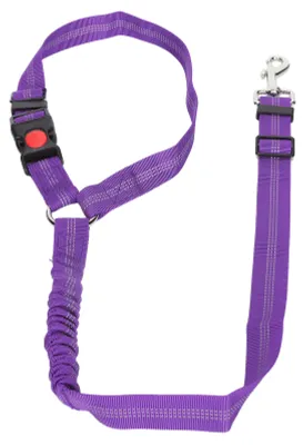Produktbild von Haustier verstellbarer Kopfstützen-Sicherheitsgurt Hund Nylon reflektierender Sicherheitsgurt für AutoLila