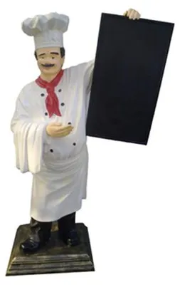 Image de Cuisinier Statue Statue publicitaire Menu Tableau publicitaire Menu
