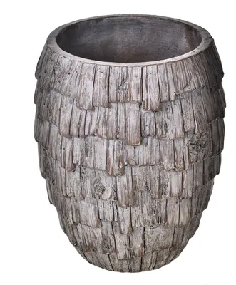 Immagine prodotto di Vaso in Vetroceramica con Effetto Legno H 30 cm