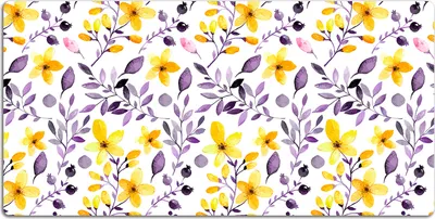 Produktbild von Schreibtischmatte Tischunterlage 120x60 cm Mauspad - Abstrakte Blumen