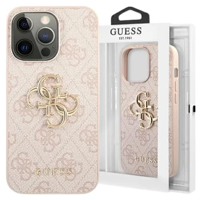 Produktbild von GUESS Hard Cover 4G Big Metal Logo Pink, für Apple iPhone 13 Pro / 13, GUHCP13L4GMGPI