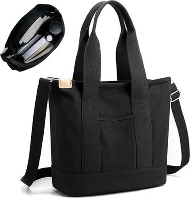 Image de Grand sac en toile noire